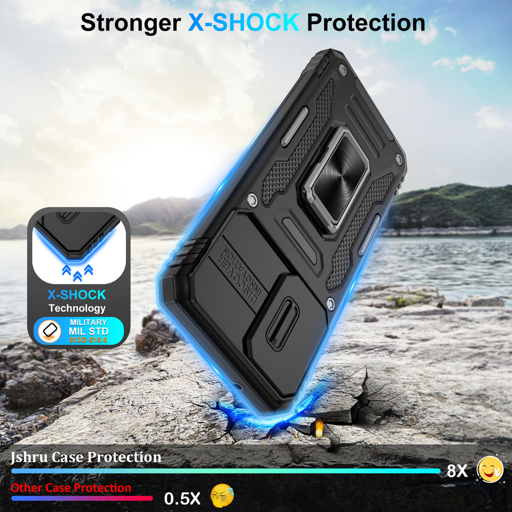 Jshru for Samsung Galaxy S20 Case with Screen Protector,Camera Protective Cover,Ring Stand,Phone Case for Men and Women,Shockproof Bumper Phone Cover